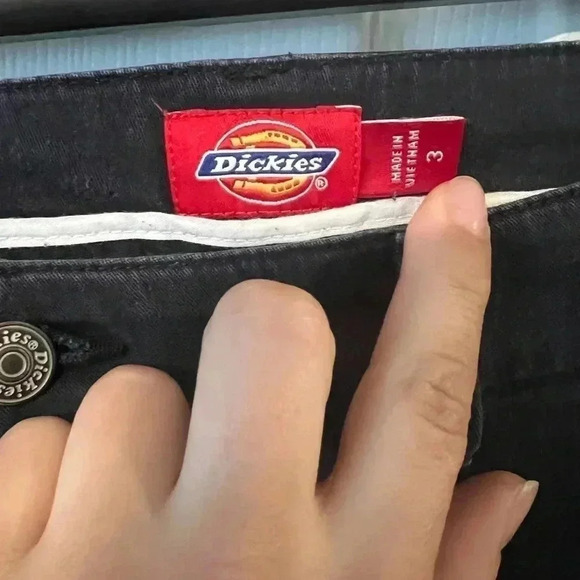 Dickies navy blue boot cut dickies. Size juniors  3 - Picture 2 of 4